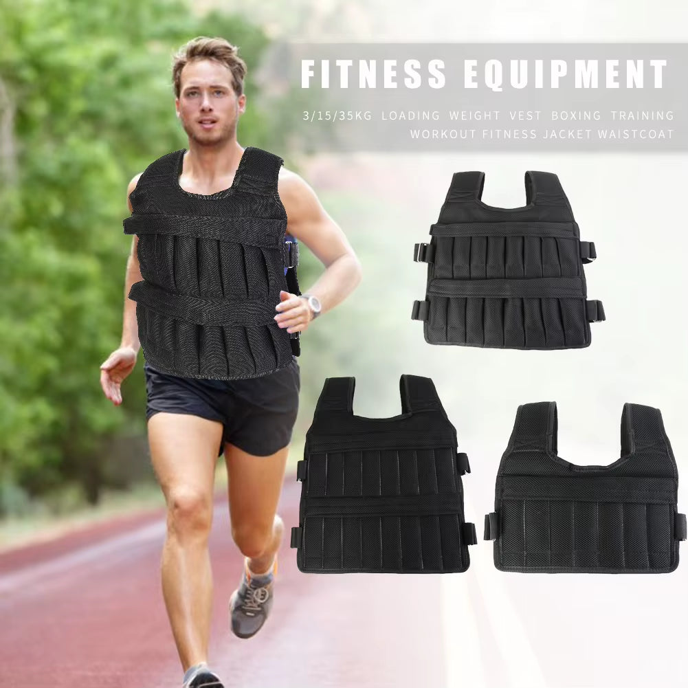 Running Weighted Vest 3/15/35Kg 1-20/1-50KG Adjustable Workout Weight Vest Exercise Vest for Workout Strength Training Running