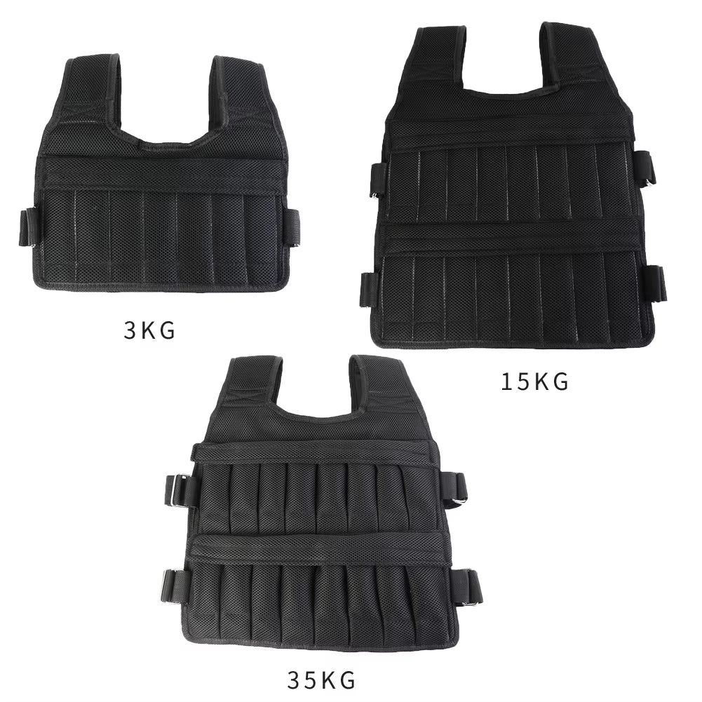 Running Weighted Vest 3/15/35Kg 1-20/1-50KG Adjustable Workout Weight Vest Exercise Vest for Workout Strength Training Running