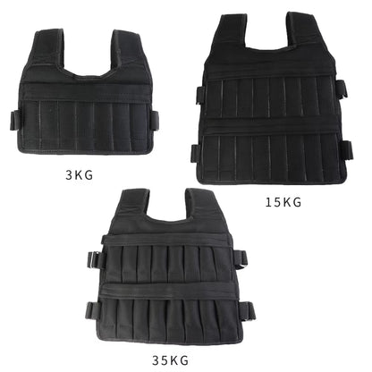 Running Weighted Vest 3/15/35Kg 1-20/1-50KG Adjustable Workout Weight Vest Exercise Vest for Workout Strength Training Running